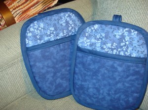 Blue Pocket Potholders #2