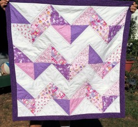 Pink and Purple Chevron Quilt (2)